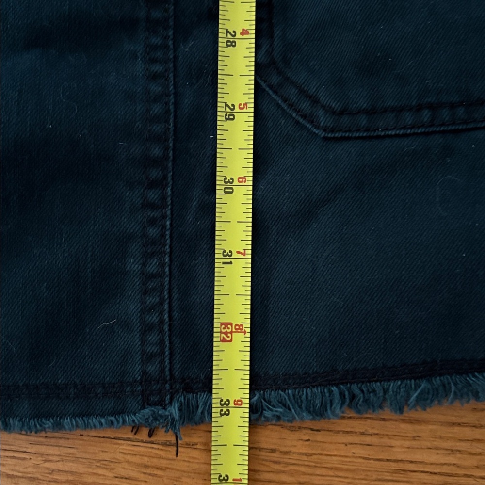 Free People Black Denim Military Jacket size M - Picture 6 of 8